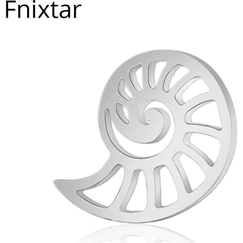 Fnixtar Fashion Stainless Steel Hollow Animal Charms Pendant DIY Handmade Jewelry Bracelet Letter Charms 11.4*14.4mm 20pcs/lot