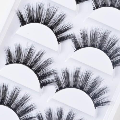 NEW 5 pairs mink eyelashes false lashes mink 3d fake eyelash extension make up cilios natural long cruelty free lash