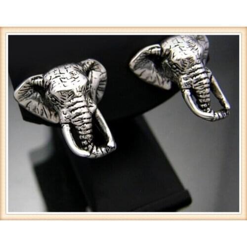 Newest wholesale retro hippie elephant earring for women men Fashion animal earring for watch women men stud jewelry for