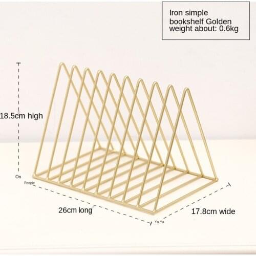 Nordic Simple Metal Triangle the Newspaper Stand Book Shelf Magazine Rack Living Room Study Storage Decoration Book Stand