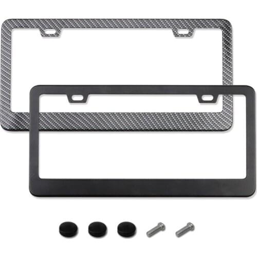 Car License Plate Frame American License Plate Frame Attracts Carbon Fiber Pattern Car Exterior Decoration