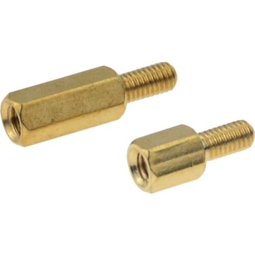 Hex Male to Female M3x5+6 M3x6+6 M3x7+6 M3x8+6 M3x9+6 M3x10+6 brass standoff spacer Hexagonal Stud Spacer Hollow Pillars