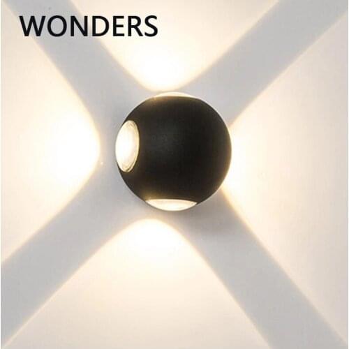 New Creative round aluminum LED wall lamp Practical Outdoor courtyard garden IP65 waterproof wall light indoor stair aisle бра