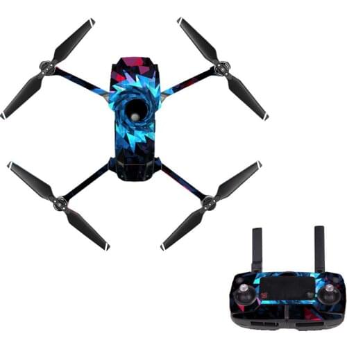 Geometric Patterns Style Decal Skin Sticker For DJI Mavic Pro Drone + Remote Controller + 3 Batteries Protection Film Style 3