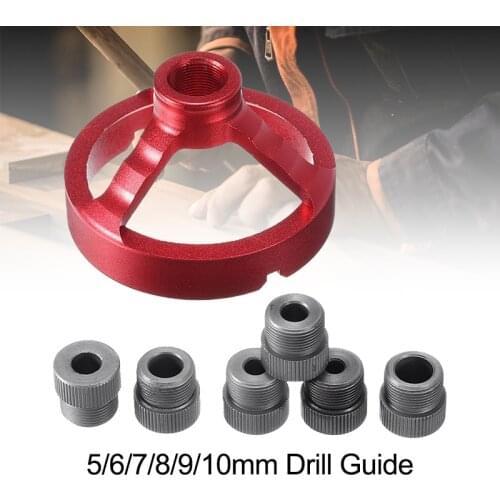 5/6/7/8/9/10mm Vertical Drill Guide Fixture Aluminum Alloy Straight Corner Round V Drill Punch Locator Woodworking Tool