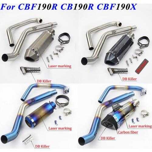 Motorcycle exhaust For Honda CBF190R CB190R CBF190X System Middle Link Mid Pipe Tube Muffler escape CBF 190R CB 190R CBF 190X