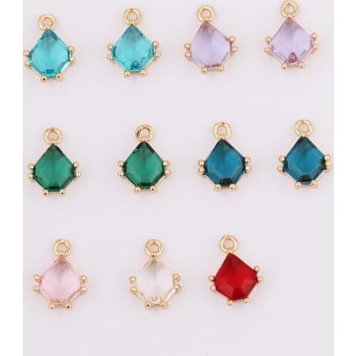 WHSOK 100Pcs 9*12MM Jewelry Accessories/DIY Earrings Making/Crystal Pendant/Hand Made/Rhombus Shape/Jewelry Finding Components