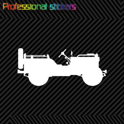 WWII US Army Willys Sticker Die Cut Decal Self Adhesive Vinyl Stickers for Motos, Cars, Laptops, Phone