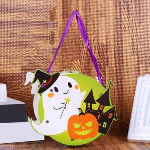1Pcs Creative Halloween Decoration Ghost Pumpkin Owl Candy Gift Bag Handbag Pouch Trick Or Treat Festival Party Favor