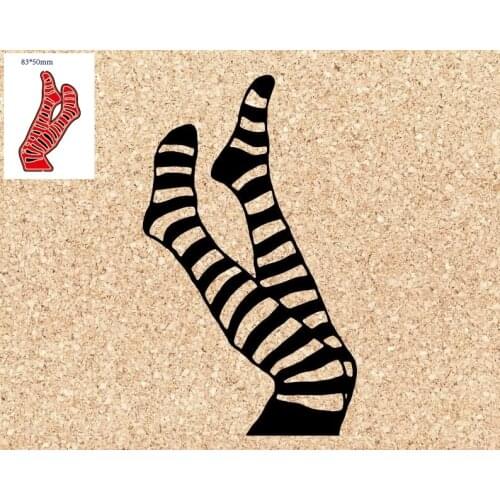 2021 Christmas Shoes Stocking Metal Cutting Dies for DIY Scrapbooking Cards Layering Paper New Die