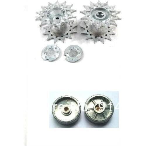 4pcs henglong3898 3898-1 1/16 RC tank upgrade parts metal driving wheels and inducer