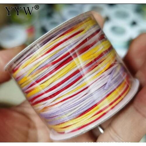 50m/Spool 0.80mm Polyamide Cord Thread Chinese Knot Macrame Cord Bracelet Braided String DIY Tassels Beading String Thread Wire