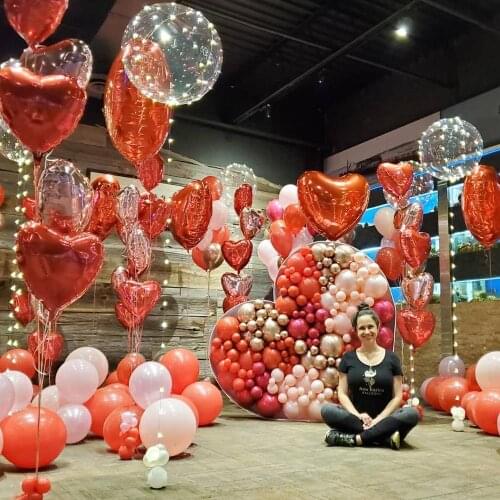 Aluminum balloon10inch 18inch 32inch heart-shaped red gold pink helium balloon Birthday wedding party decoration balloon