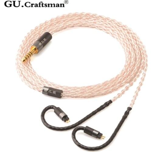 GUCraftsman 5n OFC Silver 0.78mm 2Pin VE6 Elf King KXXS 64audio Oriolus TFZ ZS JH11/JH3X Headphone Upgrade Cable