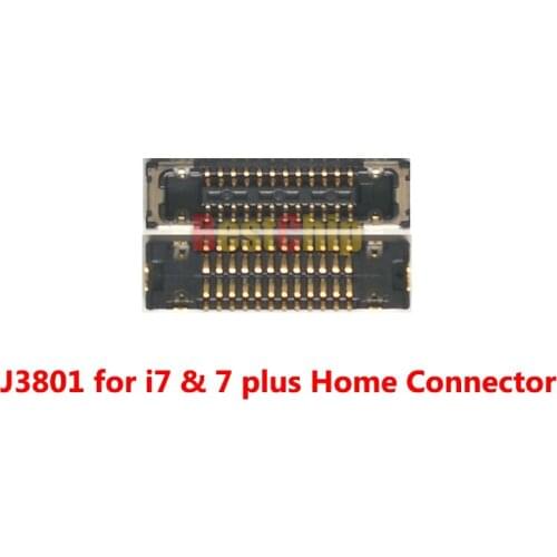 BestChip 20pcs/lot J3801 for iphone 7 & 7plus Fingerprint Home 3D Touch FPC Connector on Motherboard