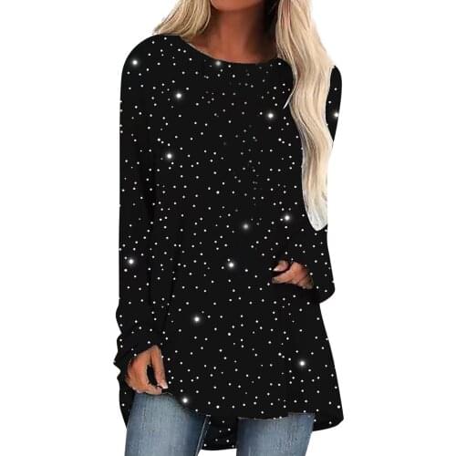 4xl 5xl Sequined Woman Blouses Blouses Or Tops For Woman Silk Halloween Long Sleeve Tunic For Ladies Blusas Mujer De Moda 2021