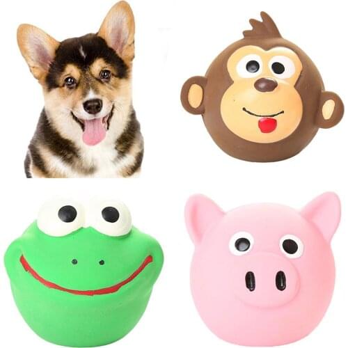 Monkey Frog Pig Shape Squeaker Pet Dog Puppy Chewing Teeth Cleaning Play Toy