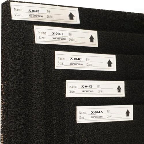 3~20mm Activated carbon filter cotton primary air filter sponge activated carbon honeycomb filter net black polyurethane foam