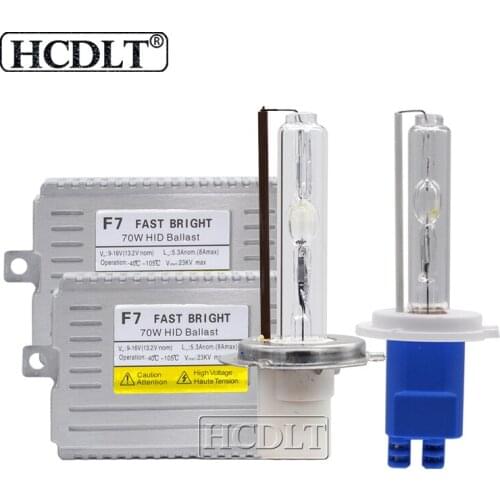 HCDLT 1 Set Fast Bright DLT F7 70W HID Xenon Ballast Kit 12V 70W Car Headlight H1 H3 H7 H11 9005 9006 D2H HID Xenon Bulb Kit