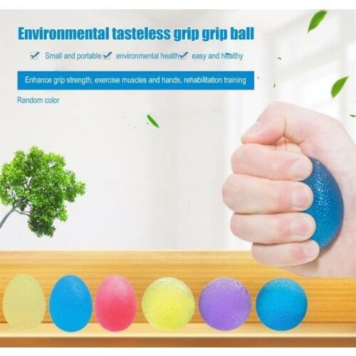 Stress Relief Power Ball Silicone Egg Fitness Hand Expander Gripper Strengthener Forearm Wrist Finger Exerciser Trainer