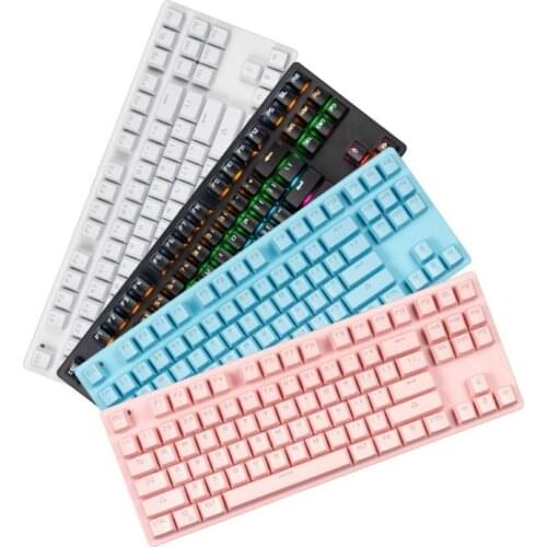 K70 Wired Keyboards Colorful LED Light Keypad Gaming Mechanical Keyboard Game Player For Desktop Computers