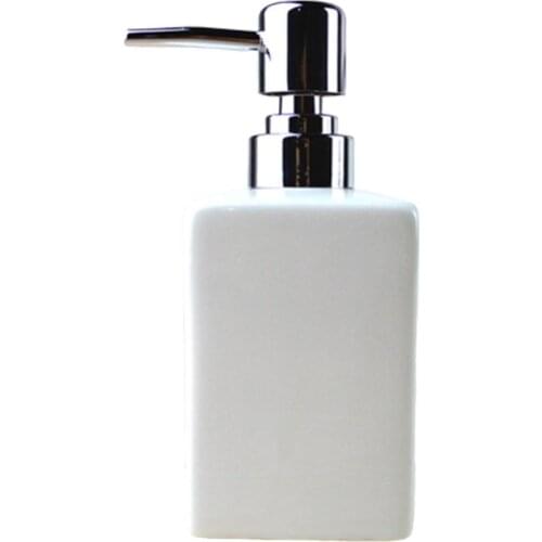 320ml Bathroom Kitchen Ceramic Lotion Liquid Soap Dispenser Refiilable Bottle Container Shampoo Shower Gel Press Bottle
