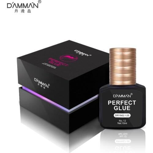 Damman 10ml Eyelash Glue 1 Seconds Fast Drying Eyelashes Extension Perfect Glue Low Smell Adhesive Retention Long Last 10 Weeks