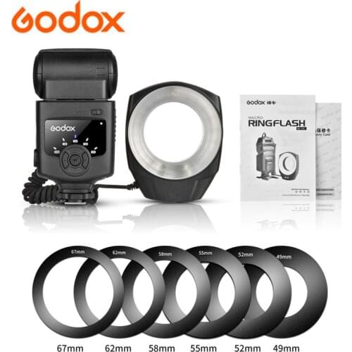 Godox ML-150 GN10 49 52 55 58 62 67 mm Lens Adapter Rings Macro Ring Flash Speedlite for Nikon Canon Olympus Pentax DSLR cameras