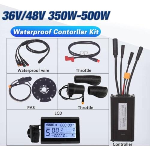 Electric Bicycle Waterproof Connector Kit 500W 22A Controller LCD3 PAS Throttle Brake