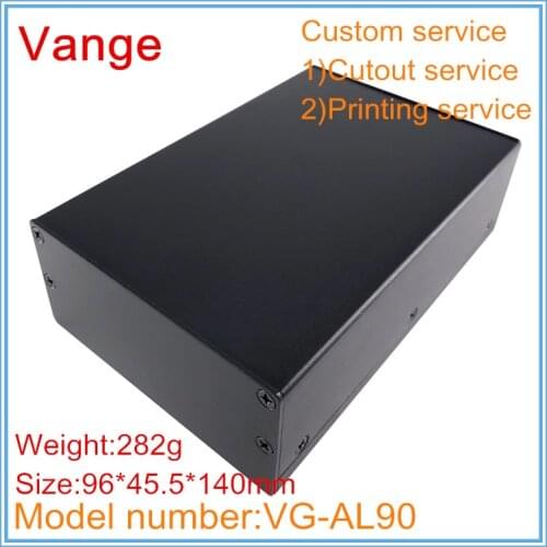 1pcs/lot split extruded project metal housing 96*45.5*140mm 6063-T5 aluminum enclosures diy cases shell for electronics module