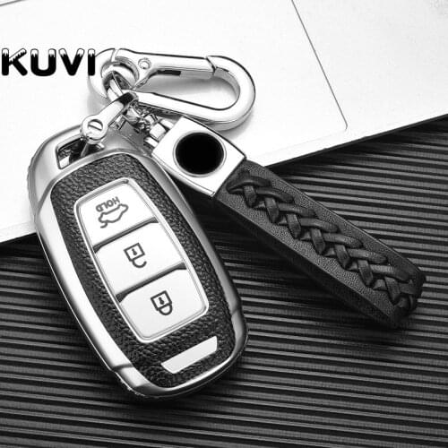 TPU Leather Car Key Bag Case for Hyundai Fista Lafesta I30 Ix35 KONA Encino Solaris Azera Palisade 2017 2018 Accessories