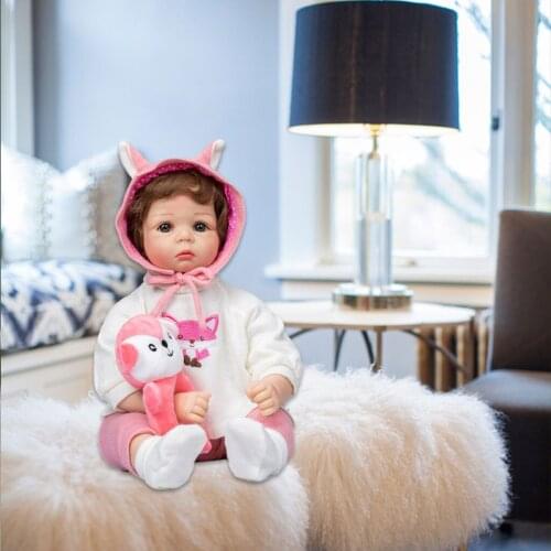 Lovely Reborn Dolls Flexible Joints Silicone Handmade Real Toddler Baby Doll Toy Weighted Body Girl Dolls with Clothes