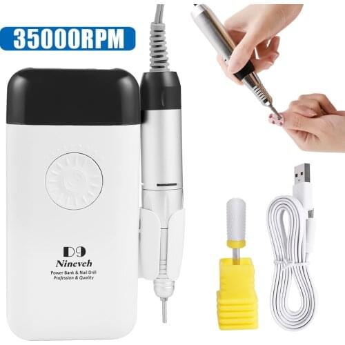 35000RPM Nail Drill Machine Rechargeable Electric Nail File For Gel Nail Removal Nail Polisher Professional Nail Grinding Tools