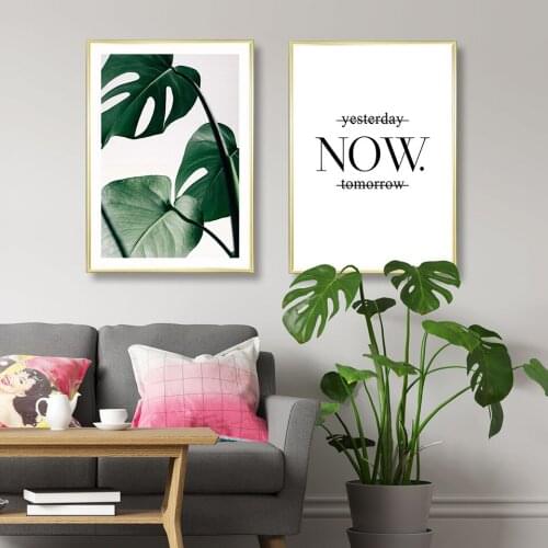 Monstera Delicios Nordic Poster Landscape Canvas Painting Plant Quote Wall Art Pictures For Living Room Modern Decorative Prins
