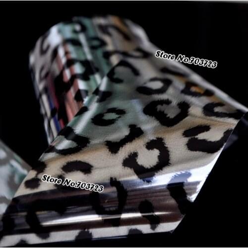 The latest design nail stickers nail foil foil transfer film technology Laser Panthers profile GL638