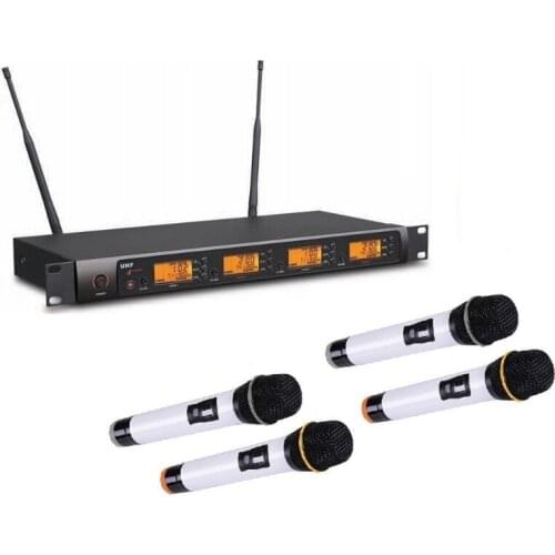 NEW FOUR CHANNEL UHF PLL Wireless Handheld Microphone studio microphone