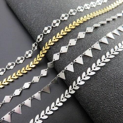 316L Stainless Steel Geometry Shape Chain Necklace For Men And Women Fashion Party Jewelry