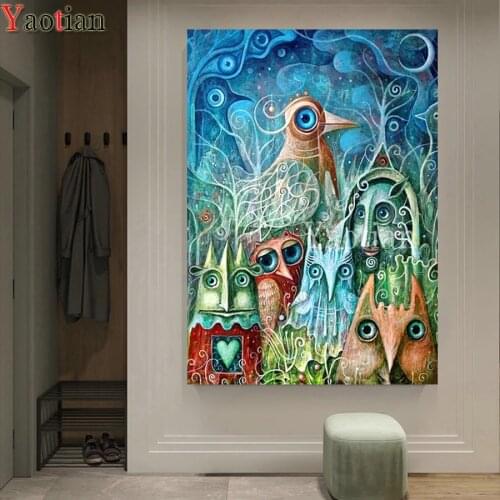 Full square round diamond painting Cartoon Owl full diamond embroidery cross stitch kits 5D rhinestone mosaic diamond inlaid