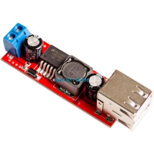 DC 6V-40V To 5V 3A Double USB Charge DC-DC Step-down Converter Module For Vehicle Charger LM2596 Dual USB