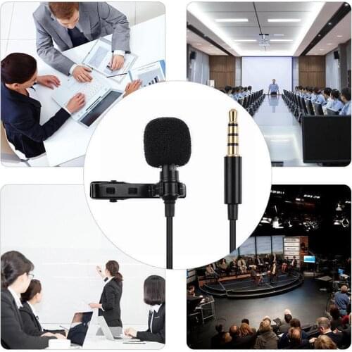 USB Type C 3.5mm Mini Portable Microphone Condenser Wired 1.5m For Phone For Laptop Lavalier Lapel Clip-on Mic Mikrofo/Micr E2N5