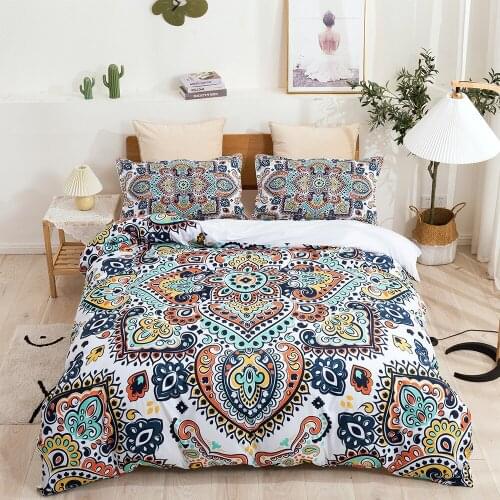 Bohemian Style 3D Printing Three-Piece Bedding hHot-Selling Bedding