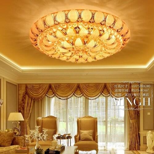 Luxury Lustre Modern Crystal Chandelier Chrome Finish LED Ceiling Lamp for Livingroom Bedroom Indoor Lamp 110-240V