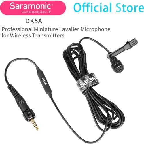 Saramonic DK5 Seires waterproof Omnidirectional Lavalier Microphone for stage narrative filmmaking fitness news gathering