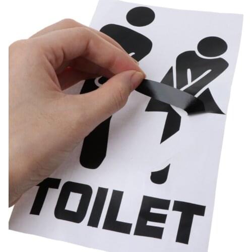 Removable Cute Man Woman Washroom Toilet WC Sign Stickers Family DIY Home Decor 62KC