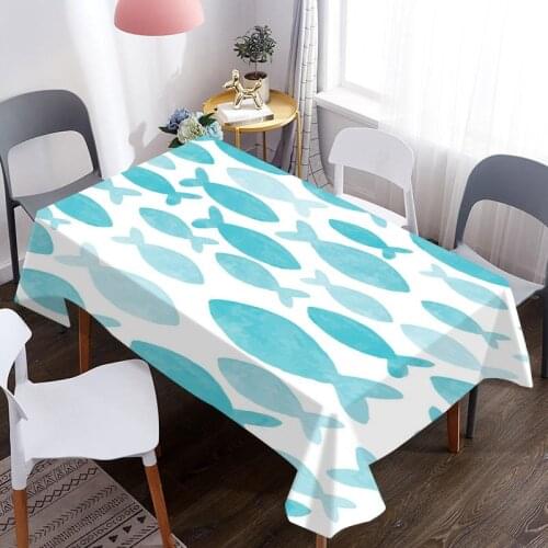 Fish Pattern Tablecloth Table Cover Waterproof And Oil Proof For Decorative Dining Tablecloth For Picnic Blanket Table Cloth