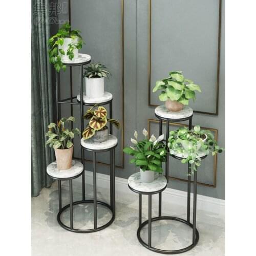 Nordic Modern Living Room Flower Stand Rack Indoor Light Luxury Multi-layer Green Flower Pot Rack Balcony Simple Floor