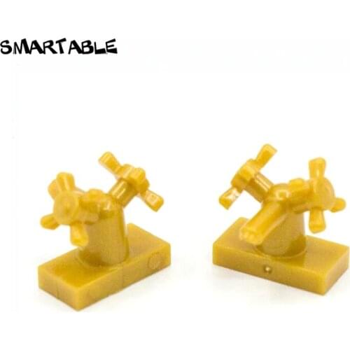 Smartable Tap 1x2 with Two Handles Building Blocks MOC Parts Brick Toys For Kid Compatible Major Brand 13770 /28920 20pcs/lot