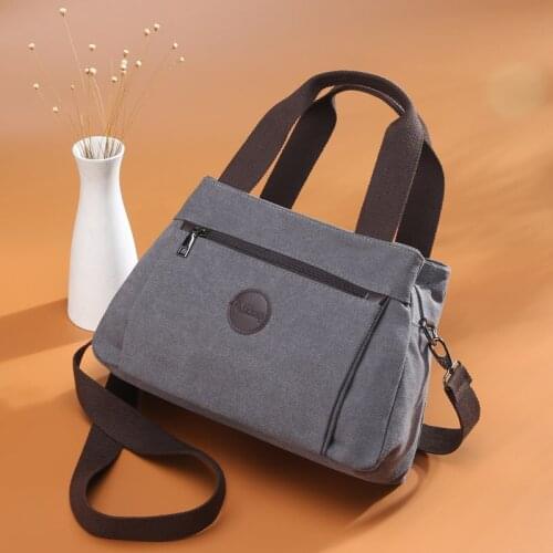 Canvas Handbag For Women Large Capacity Shoulder Bag Travel Lady Handle Bag Multifunction Messenger Bag Shopping Crossbody Bag