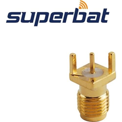 Superbat 10pcs SMA Crimp Jack Goldplated RF Coaxial Connector for Cable LMR400