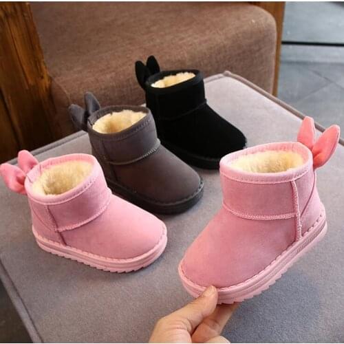 Winter fashion kids boots baby, toddler shoes soft bottom male baby snow boots girl plus velvet boot